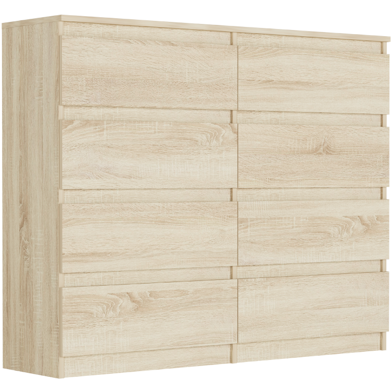 Comoda cu 8 sertare R-120-S8 - diferite variante de culoare sonoma