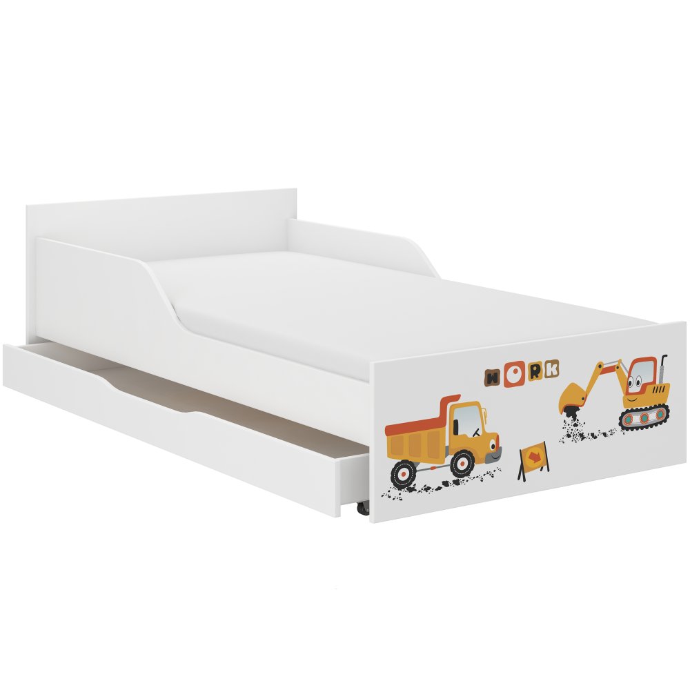 Pătuţ de înaltă calitate 180 x 90 cm pentru micii constructori
