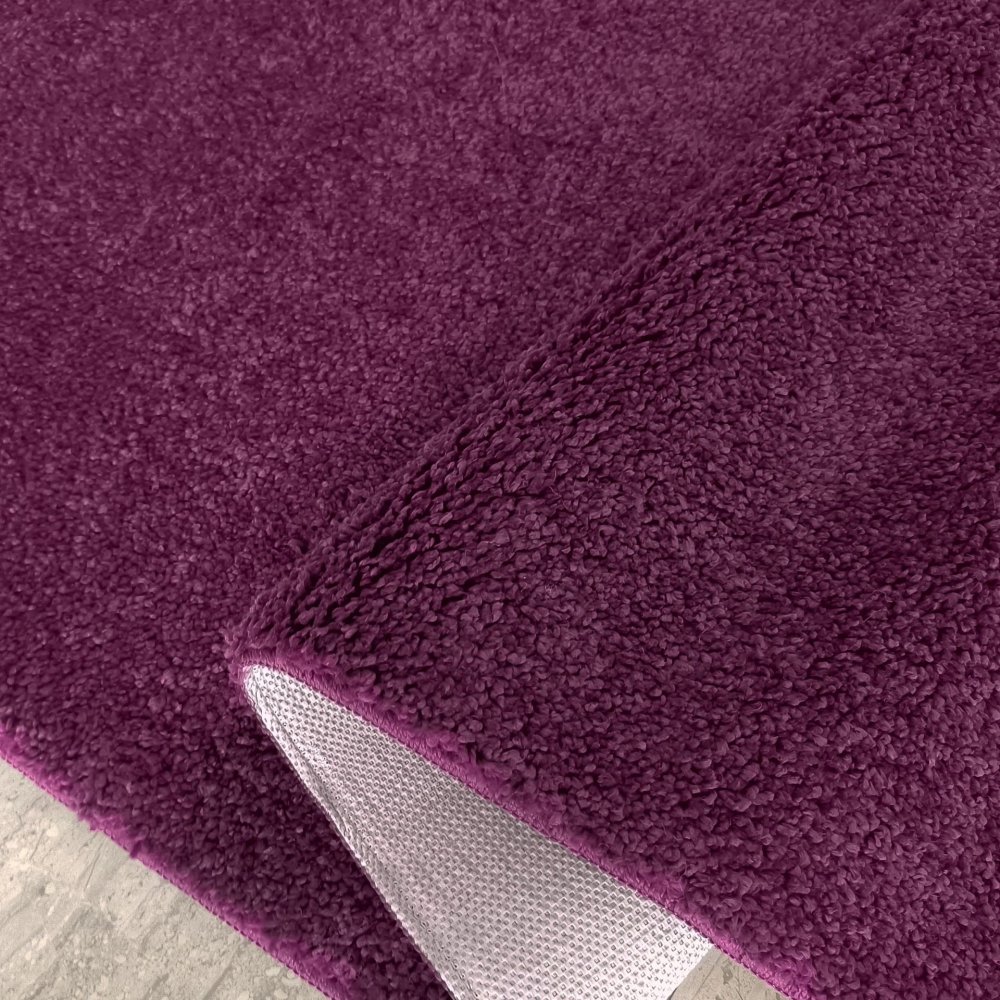 Covor Shaggy cu fir înalt, culoare violet închis Lăţime: 120 cm | Lungime: 170 cm