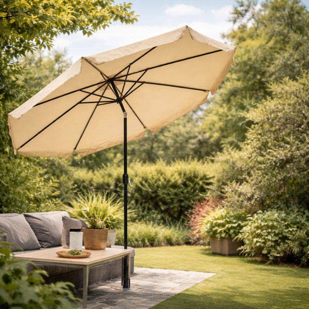 Veľkýzáhradnýslnečníksnaklápaním-300cmbéžová