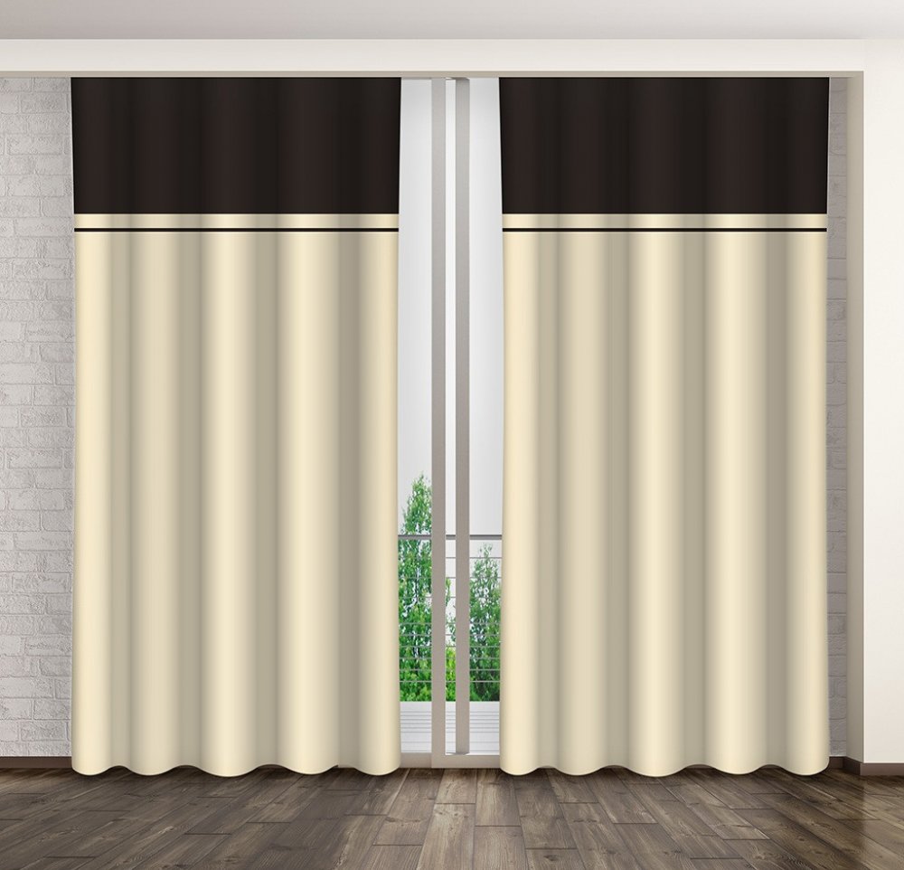 Elegáns kétszínű sötétítő függöny Hossz: 270 cm