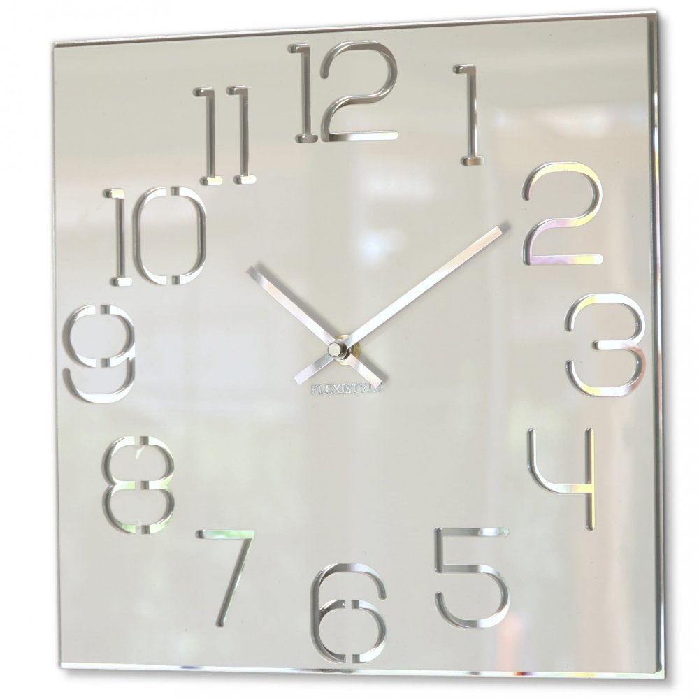Ceas pătrat elegant alb 30 cm