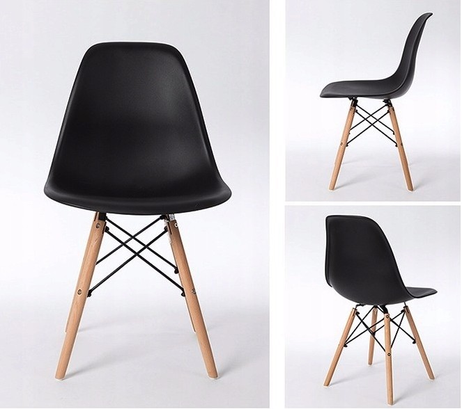 Scaun negru elegant pentru interior
