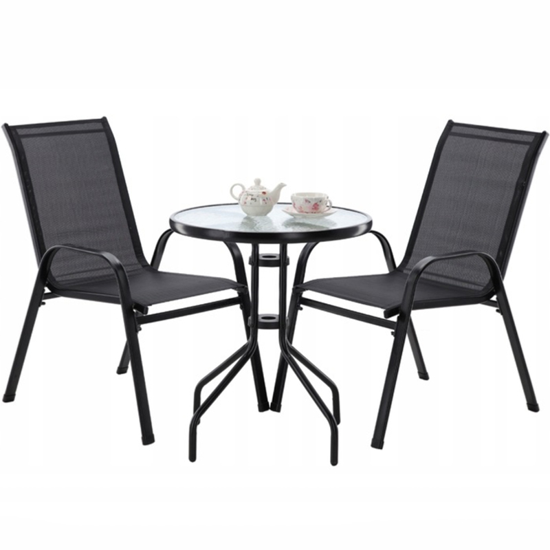 Set de mobilier de balcon sau de terasă în negru