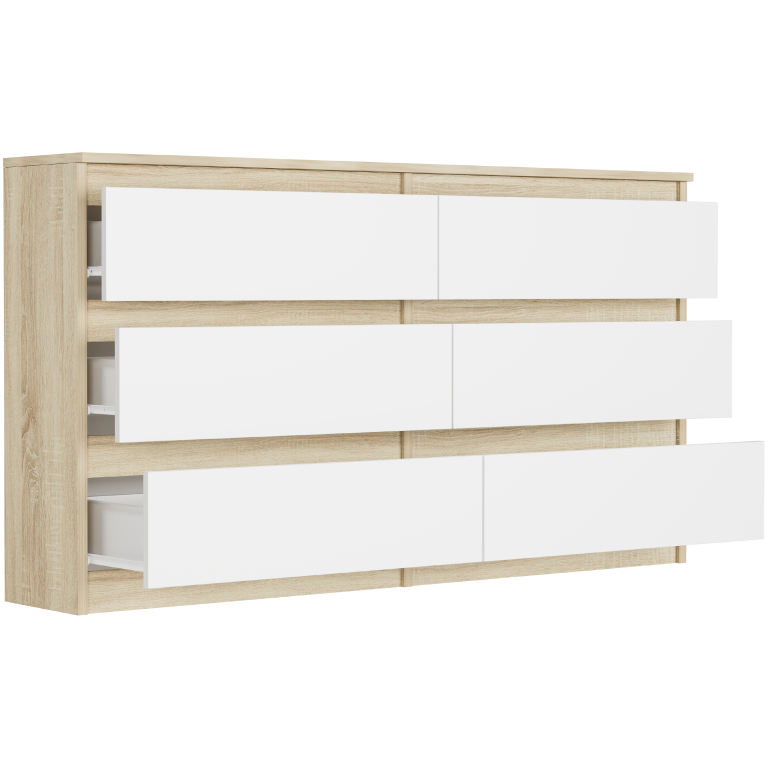 Comoda modernă R-140 - diferite variante de culori sonoma mix biela