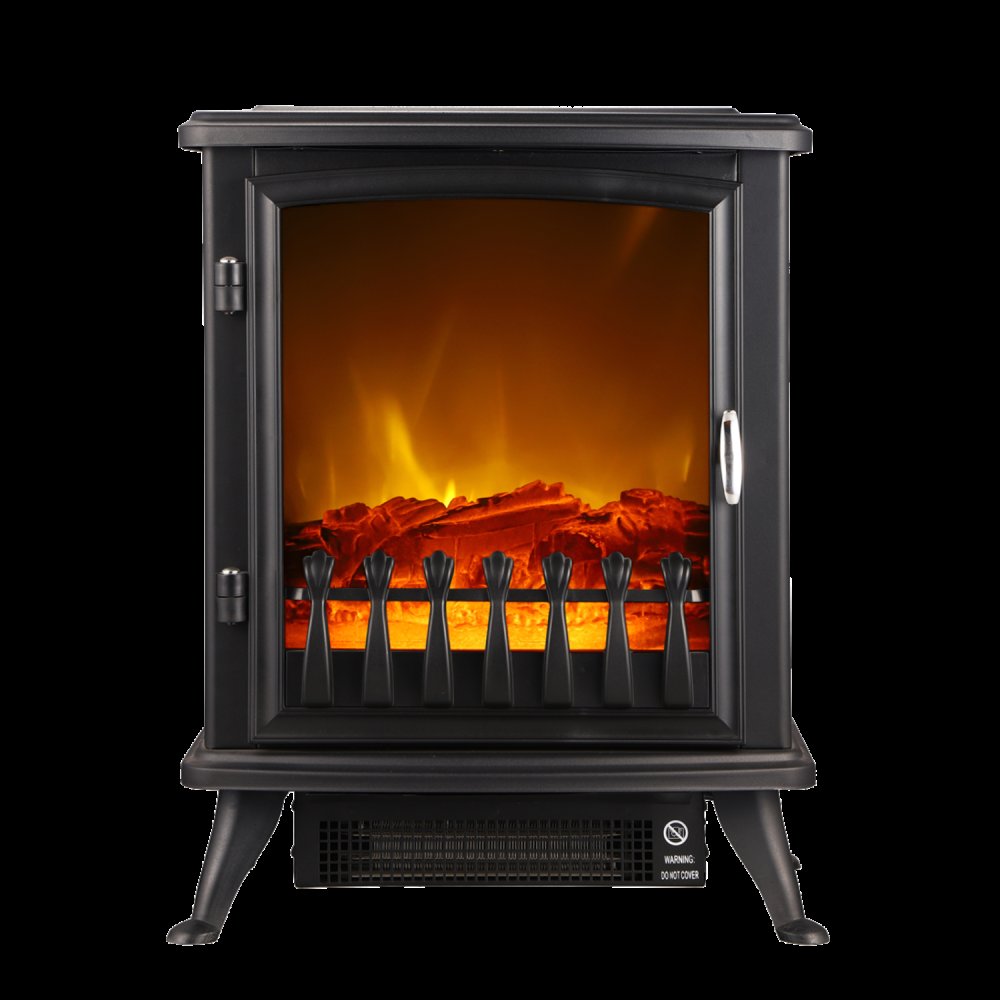 Voľnestojacičiernyelektrickýkrbsefektomplameňa–900/1800W