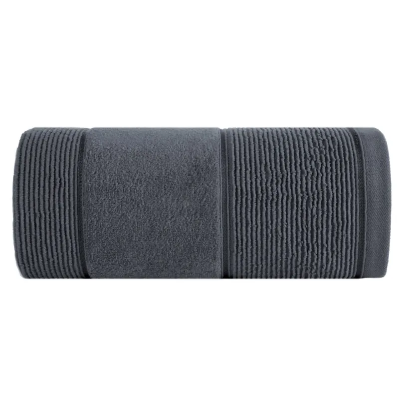 Luxusnýbavlnenýuteráksprúžkovoubordúrou-tmavosivýŠírka:50cm|Dĺžka:90cm