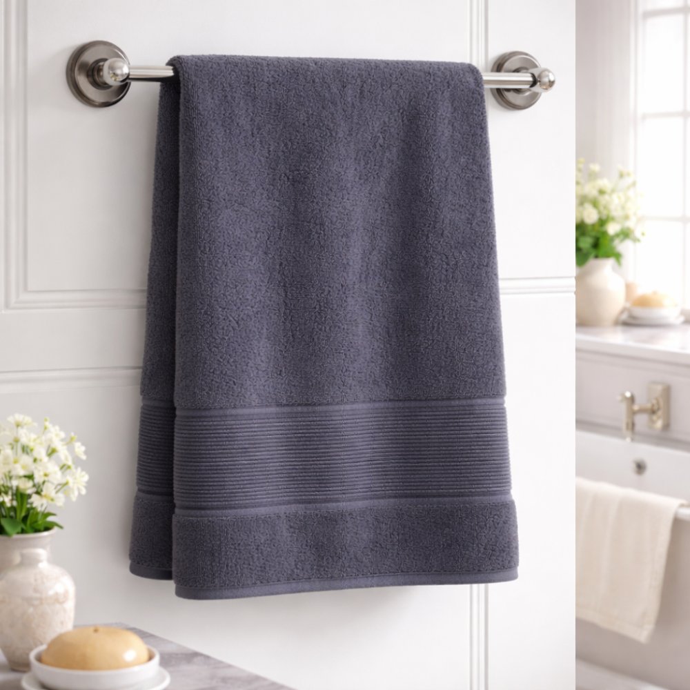 Luxusnýbavlnenýuteráksprúžkovoubordúrou-tmavosivýŠírka:70cm|Dĺžka:140cm