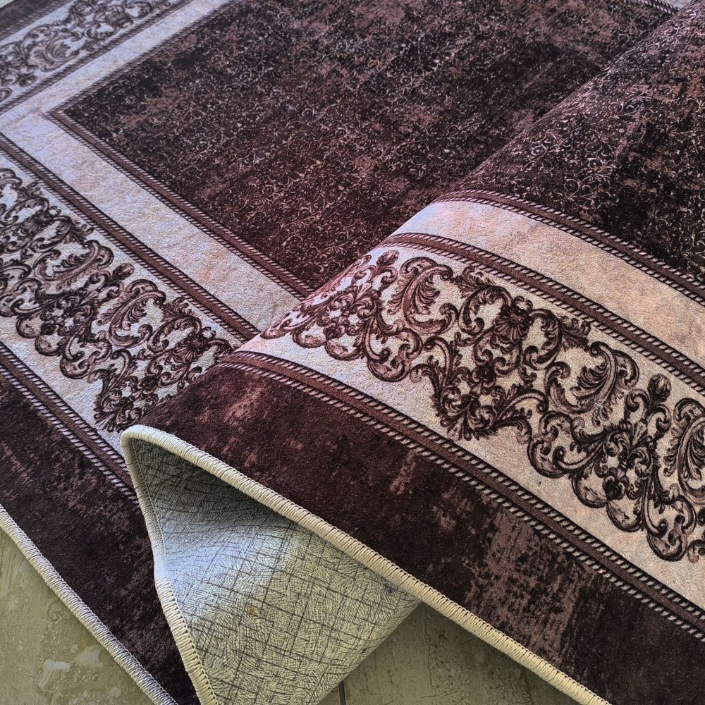 ElegantnýhnedýkoberecsornamentálnymlemomŠírka:60cm|Dĺžka:100cm70849_127038