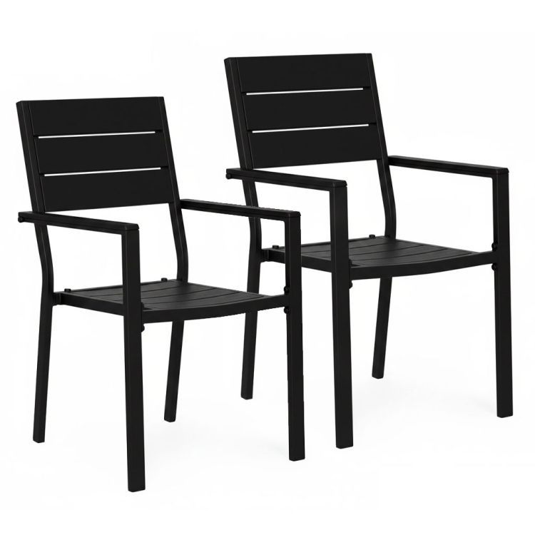 Set2záhradnýchstoličieksnosnosťou150kgbiela