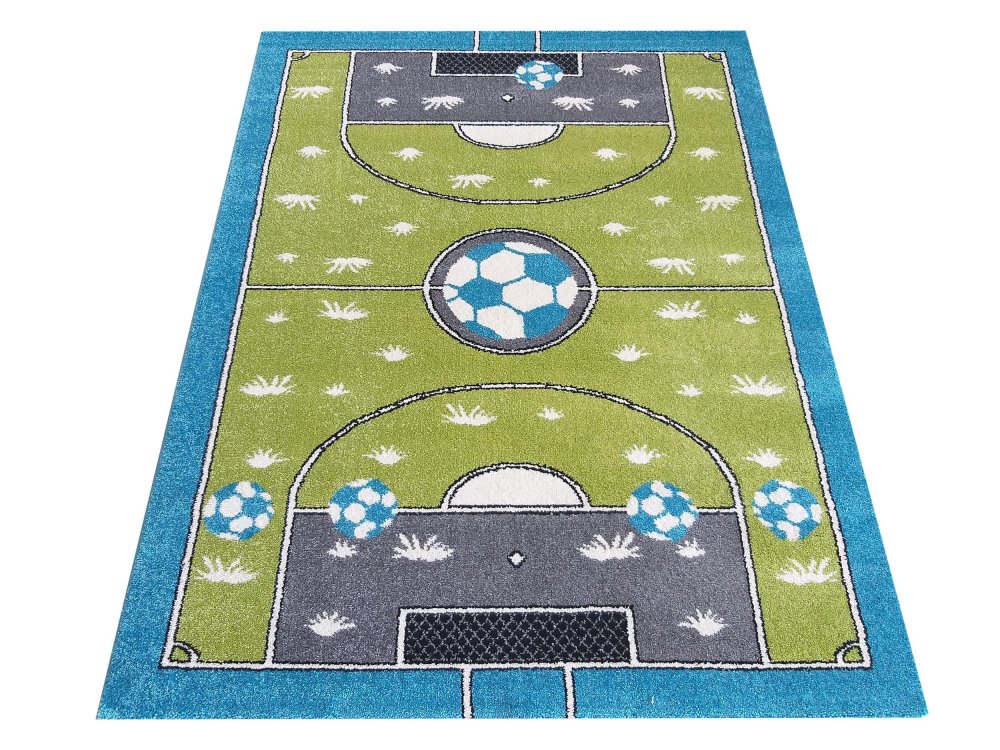 Modern szőnyeg gyerekszobába focipálya motívummal Lățime: 160 cm | Lungime: 220 cm