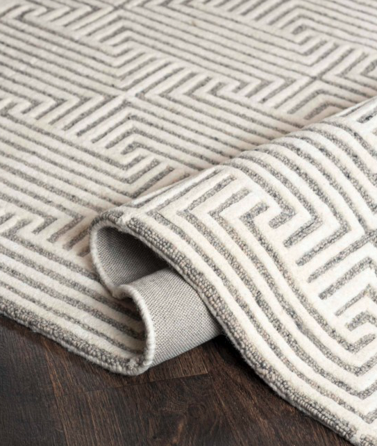 Covor din lână de design în gri crem ALSTER Lățime: 160 cm | Lungime: 230 cm