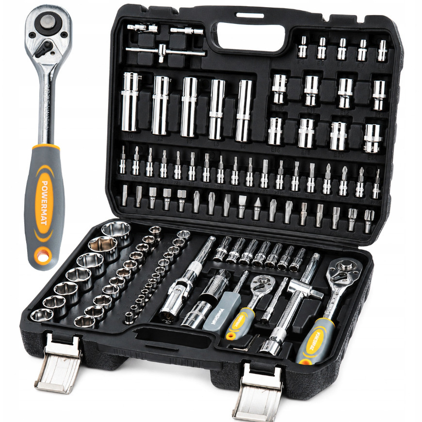 Set chei tubulare cu clichet - 108 piese