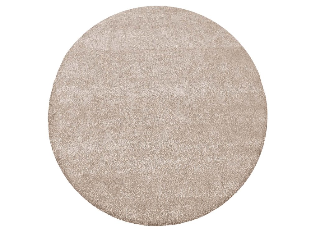 Moderní kulatý koberec v béžové barvě 133X133