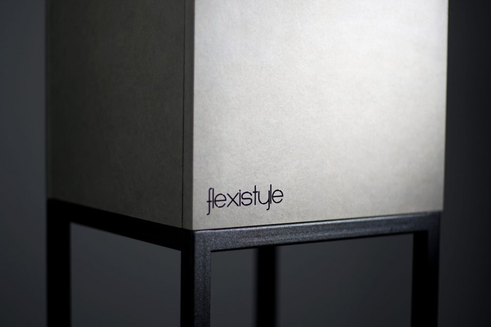 Ghiveci metalic elegant, lat, gri LOFT FIORINO 42X22X40 cm