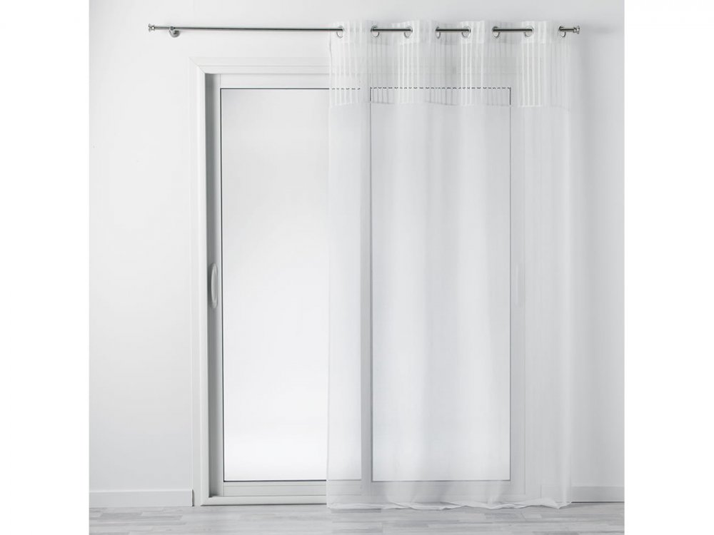 Elegantnábielazáclonanakruhysvrchnýmvzorovanýmdielom140x240cm