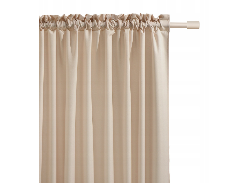 Perdea cu finisaj elegant în crem 140 x 280 cm