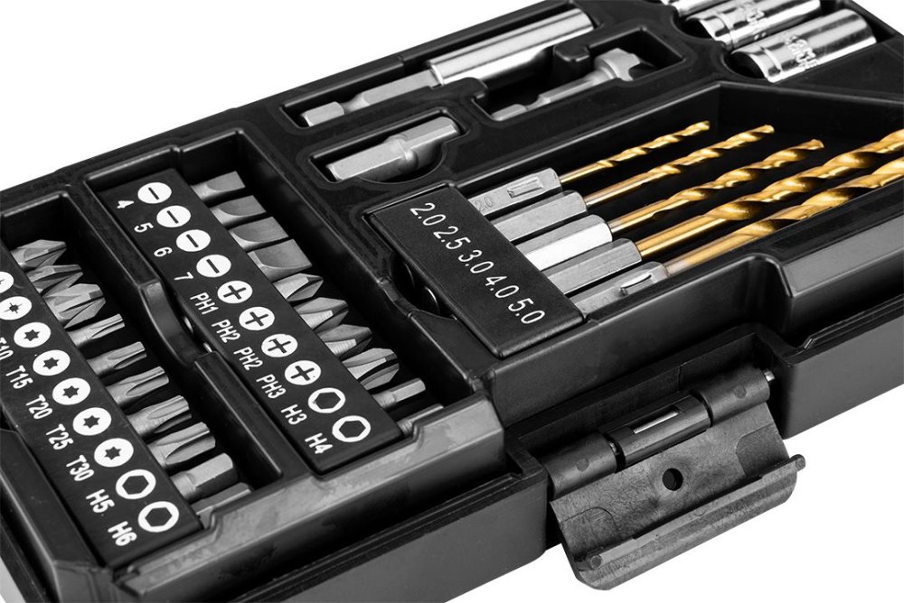 Set de burghie și burghie 56H613 GRAPHITE - 50 bucăți