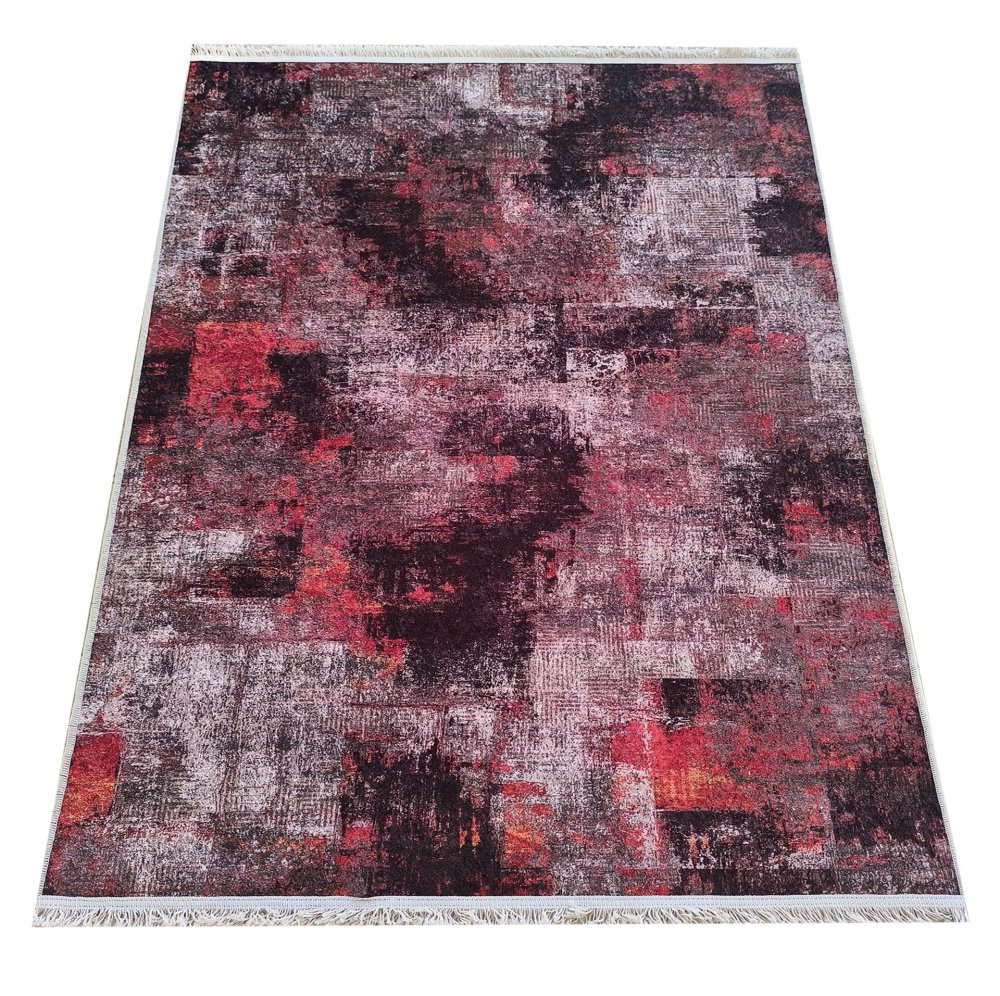 Modernýkoberecdoobývačkyčerveno-čierny-UrbanArtŠírka:60cm|Dĺžka:100cm70851_127046