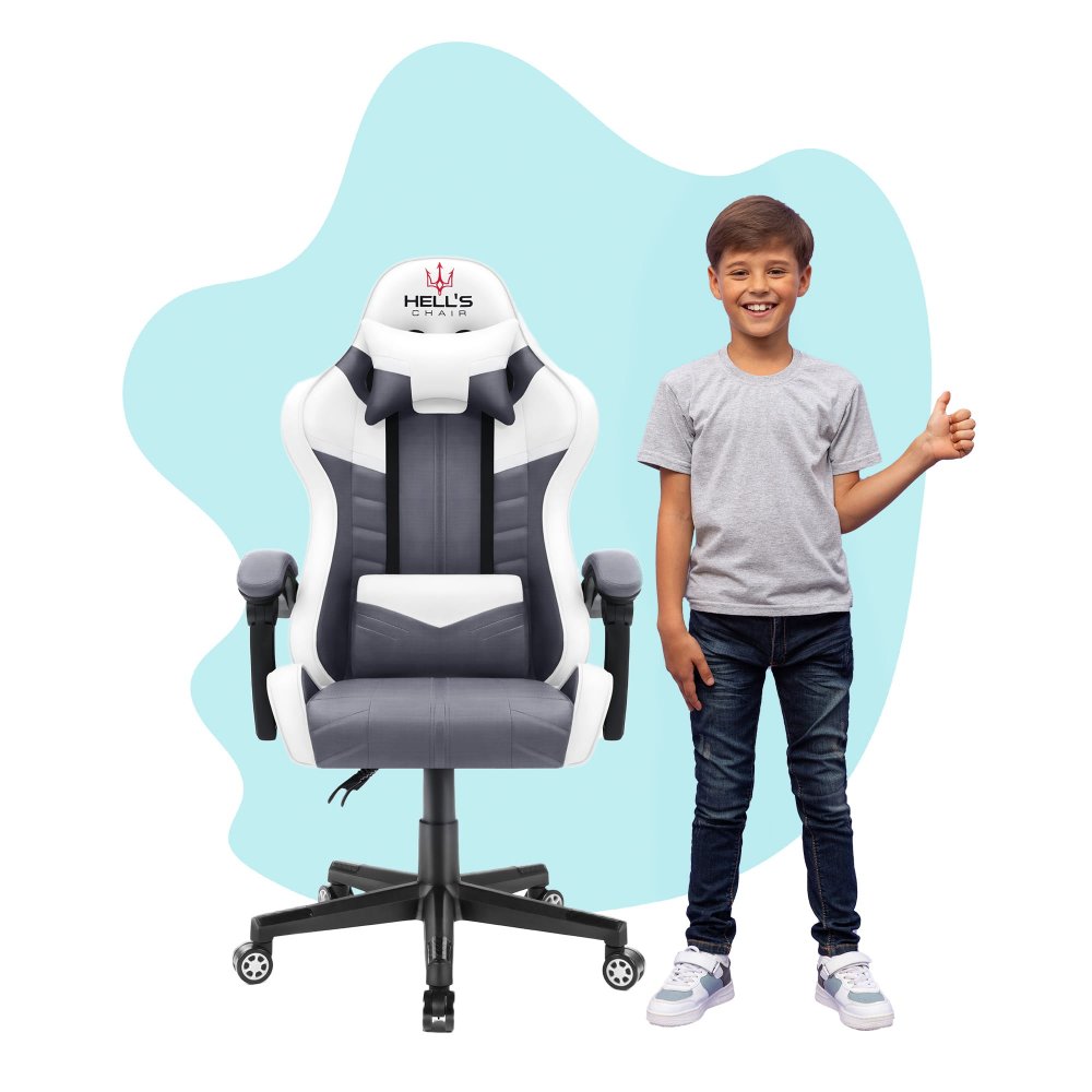 HC - 1004 gyerek gamer szék szürke-fehér