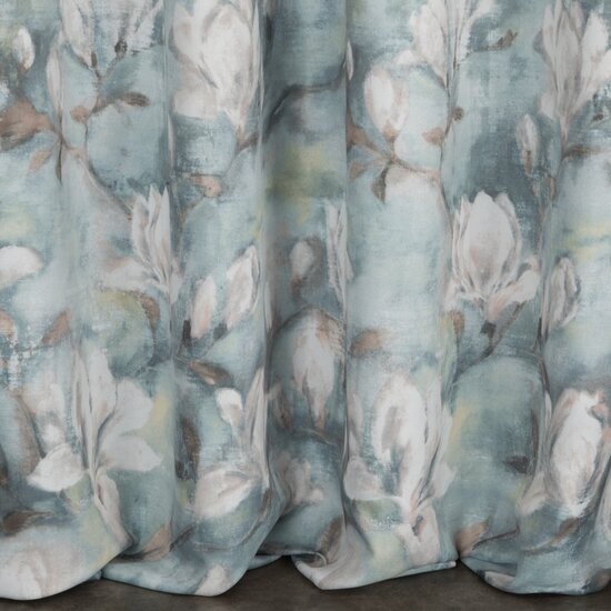 Perdea tipărită Magnolia cu flori de magnolie pe o panglică 140 x 270 cm