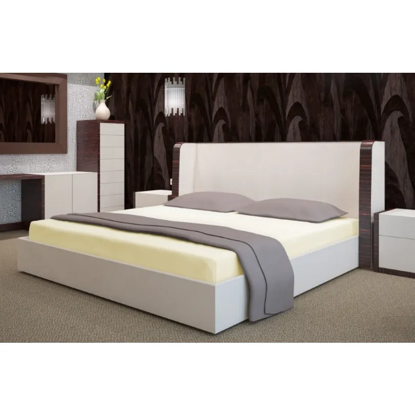 Cearșaf de pat Terry cu elastic - crem deschis Šírka: 140 cm | Dĺžka: 200 cm