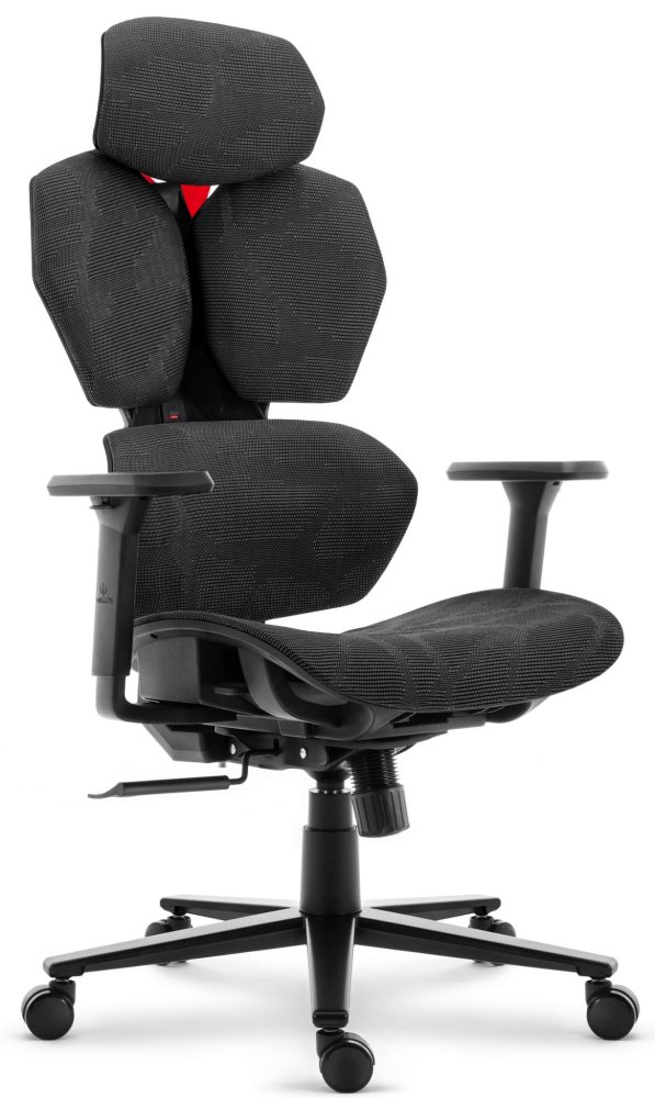 Scaun de birou pivotant textil ergonomic - HC-1010 BLACK