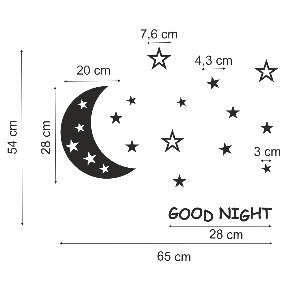 Oglindă pentru copii de perete Good night