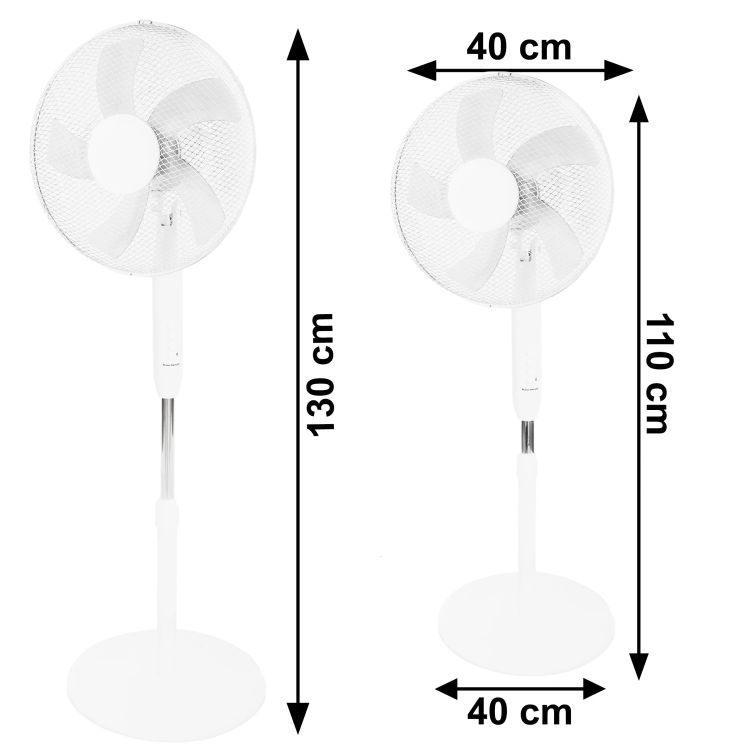 Ventilator stand cu 5 pale - alb 45 W