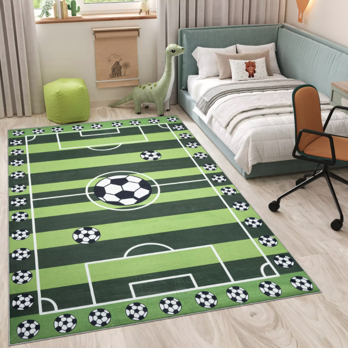 Covor pentru copii FLANNEL - teren de fotbal Lăţime: 120 cm | Lungime: 170 cm