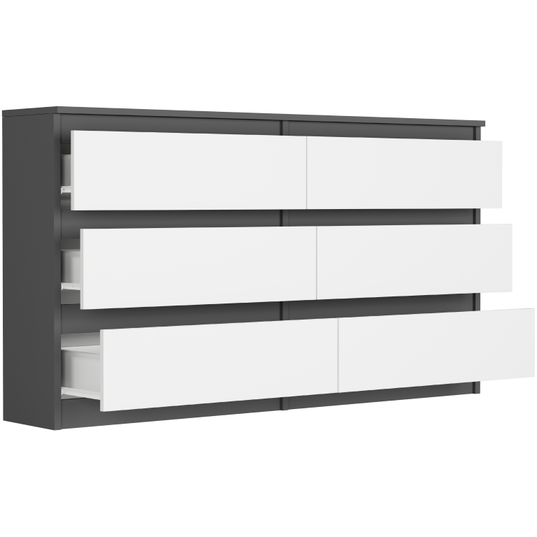 Comoda modernă R-140 - diferite variante de culori antracit mix biela