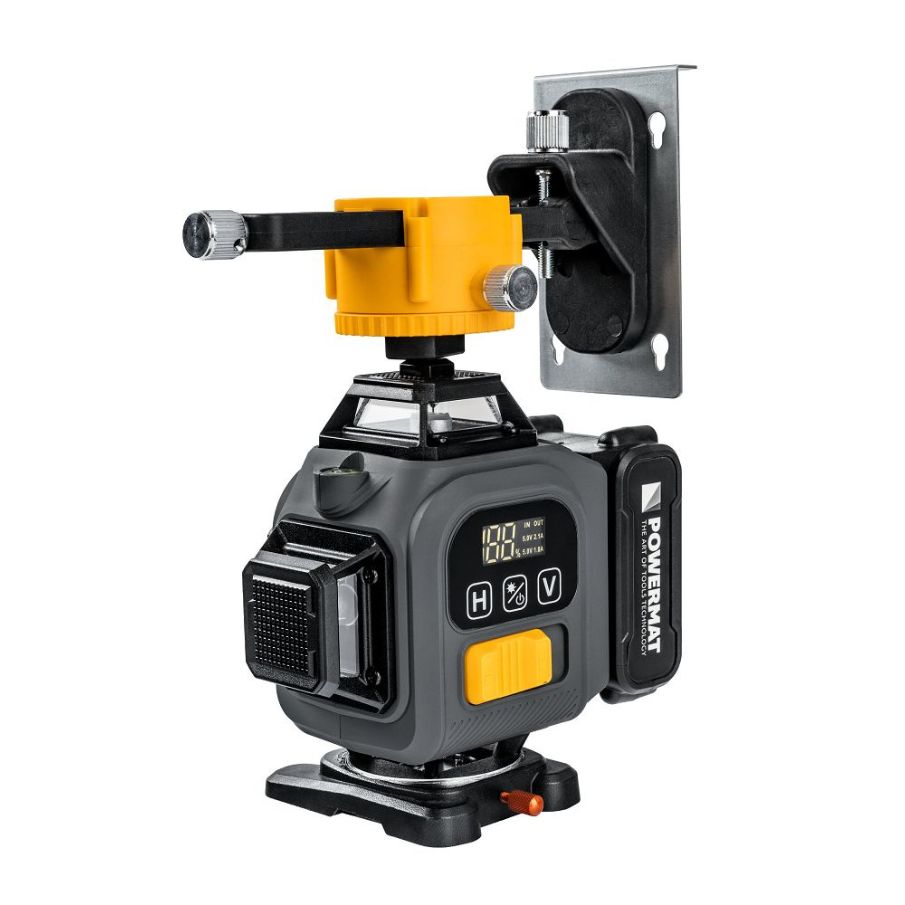 Laserová vodováha 4D 16 línií 360° zelený laser 40 m PM-PLK-4DM3