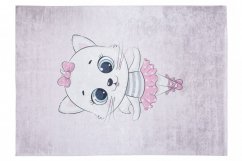 Kinderteppich mit dem Motiv einer liebenswerten Katze 