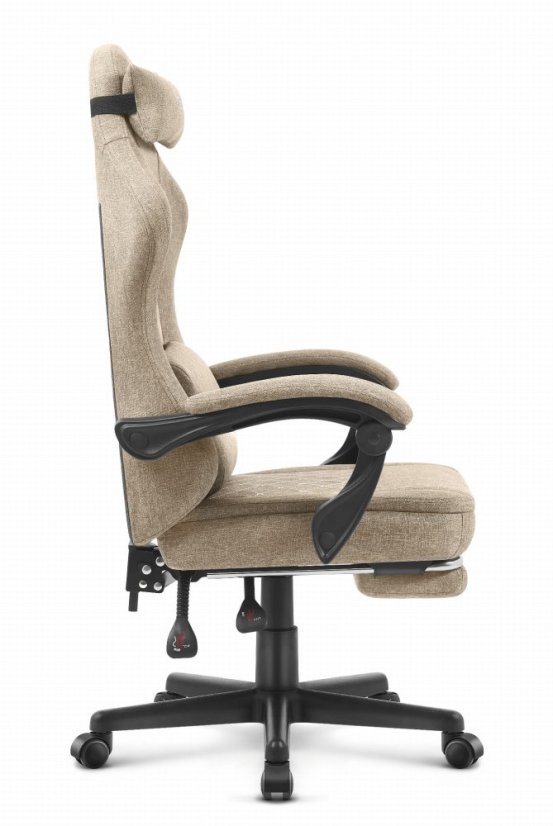 CABRO C503 dizajnerska gamerska stolica s osloncem za noge, do 150 kg, bež