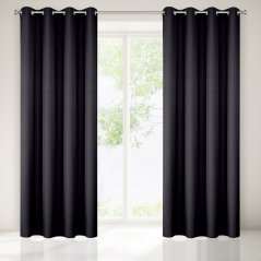 Elegantne zavjese u crnoj boji 140 x 250 cm