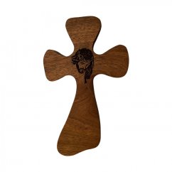 Cruce din lemn cu Iisus 24 x 14 cm