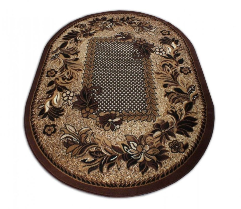 Covor vintage oval maro
