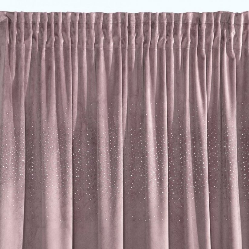 Rózsaszín dekoratív sötétítő függöny bársonyos anyagból - Méret: Hossz: 270 cm