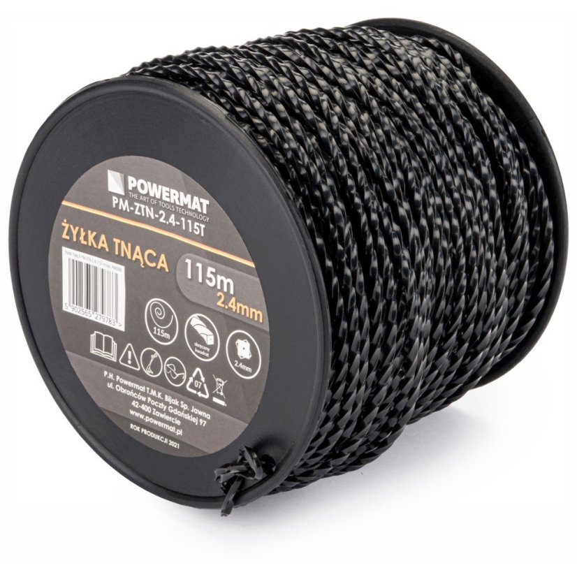 Žacia struna do krovinorezu 2.4mm 115m 4-hranná PM-ZTN-2.4-115T