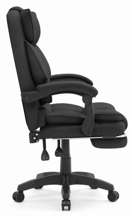 Ergonomická kancelárska stolička HC-1031 s podnožkou - čierna