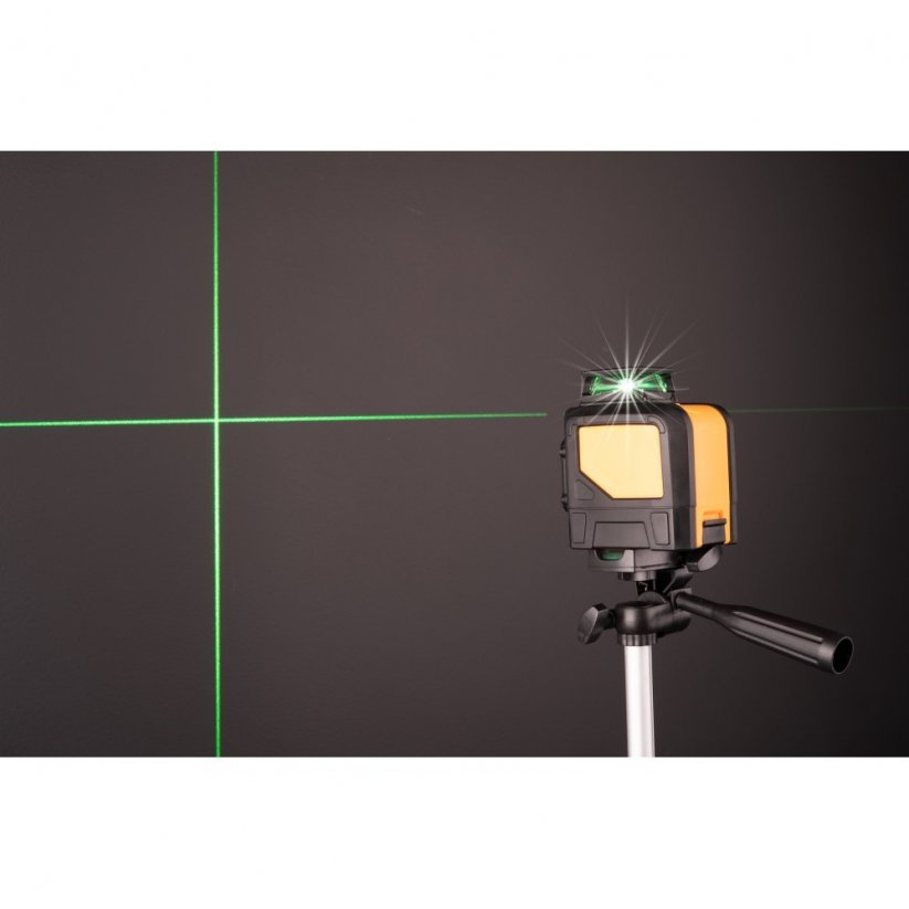 Krížový laser na úrovni 360 ° + statív a puzdro na prenášanie PM-PLK-360T