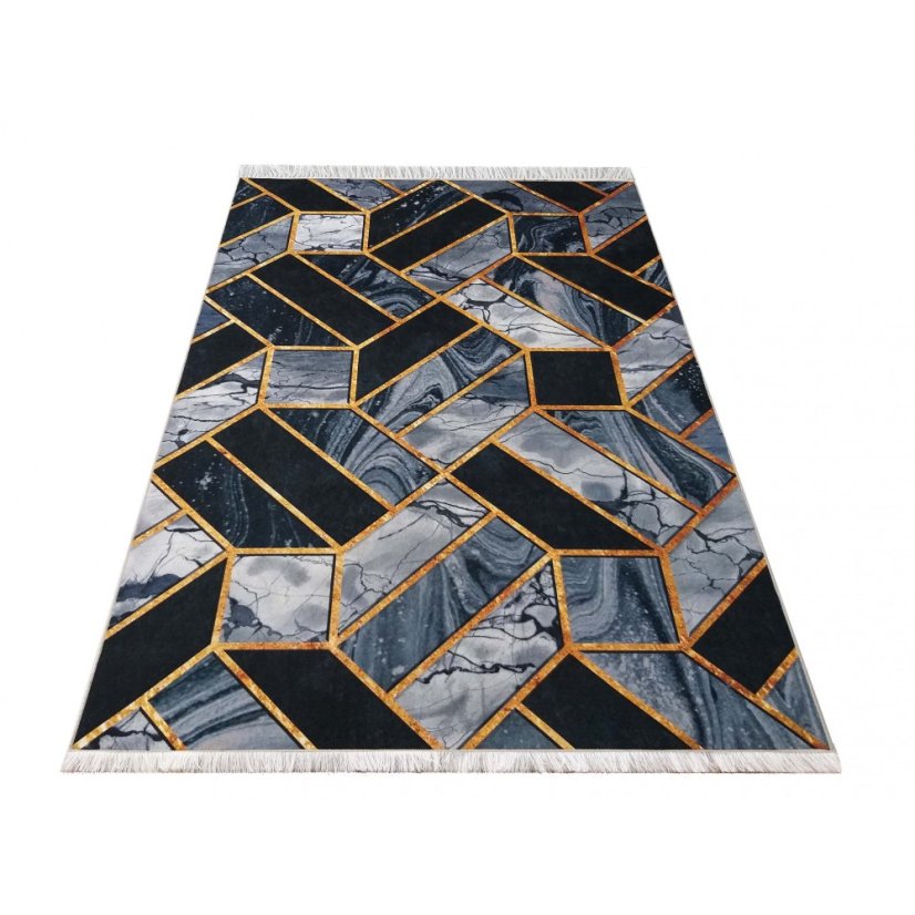 Koberec do obývačky s geometrickým vzorom