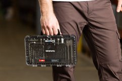 Set universal de burghie, biți și extensii 56H621 GRAPHITE - 90 bucăți