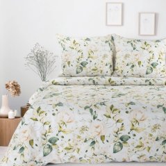 Lenzuola in morbido cotone con delicato motivo a rose