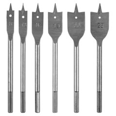 Set di punte piatte per legno - 6 pezzi (Ø10-25 mm)