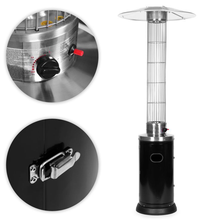 Încălzitor patio pe gaz - 9 kW, 216 cm