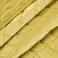 Obojstranná žltá prikrývka na posteľ s módným prešívaním