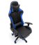 Masážne herné kreslo s opierkou nôh - modré