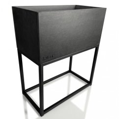 Черна елегантна метална саксия LOFT FIORINO 42X22X50 см