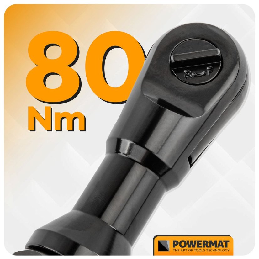 Kompaktná pneumatická račňa – 80 Nm